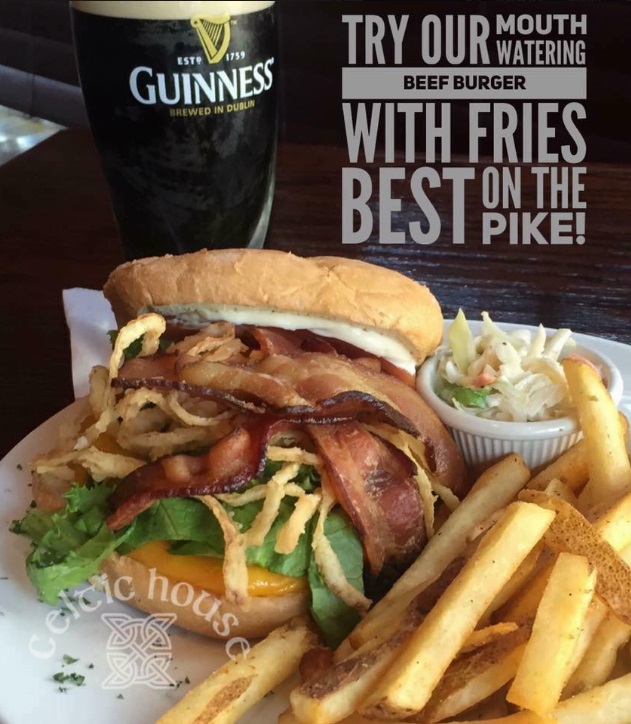 Rolando's All American Burger with Fries The Celtic House