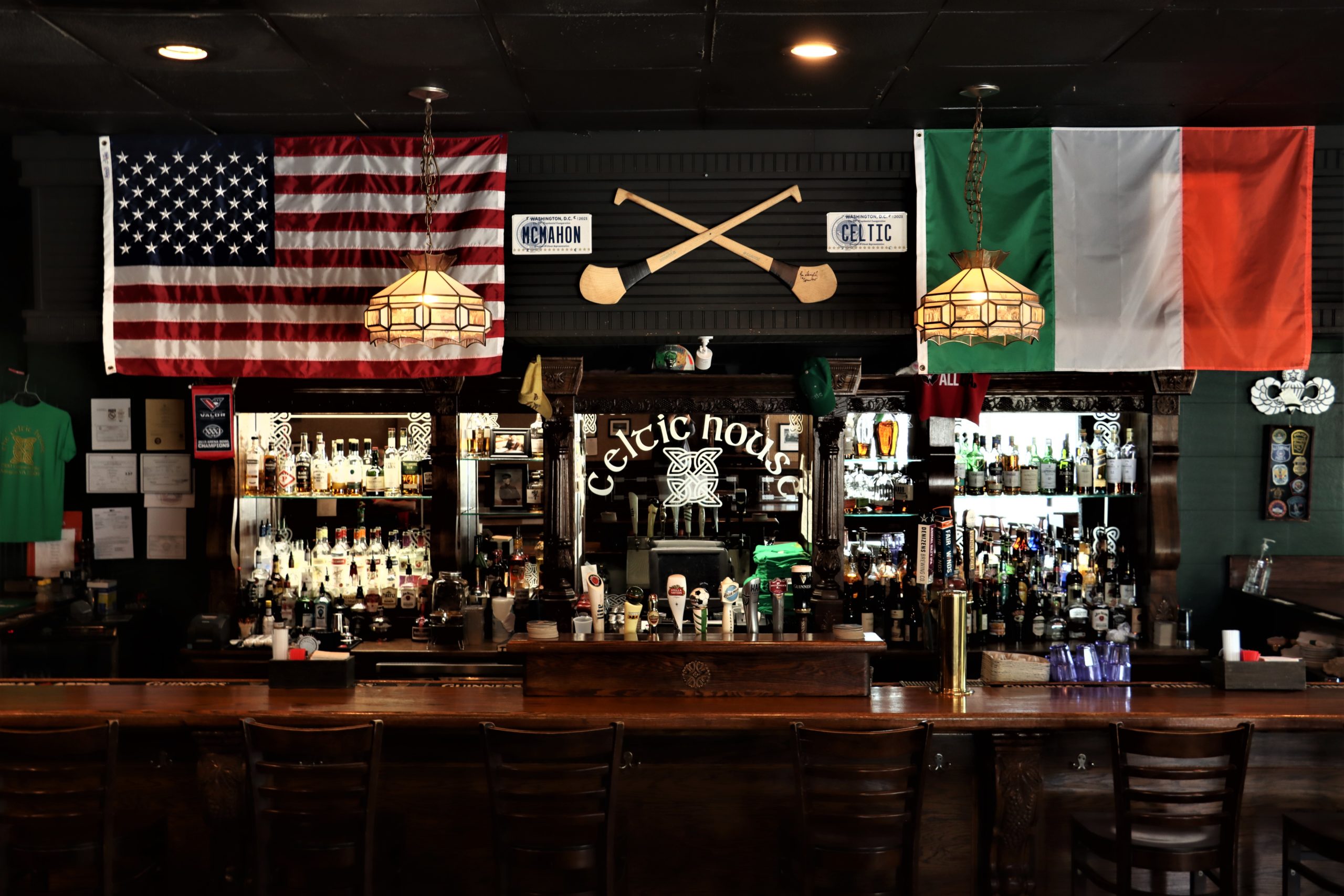 The Oak Bar Back The Celtic House Irish Pub Arlington VA