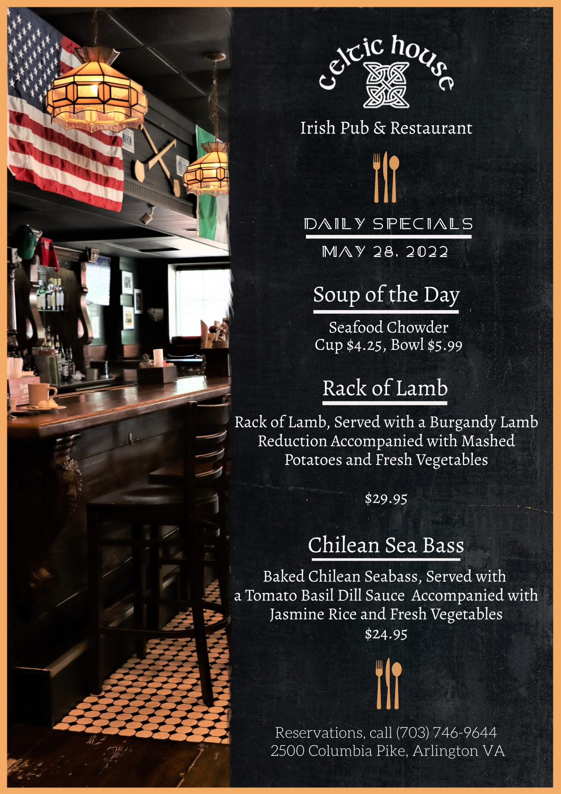 The Celtic House Dinner Specials (2)