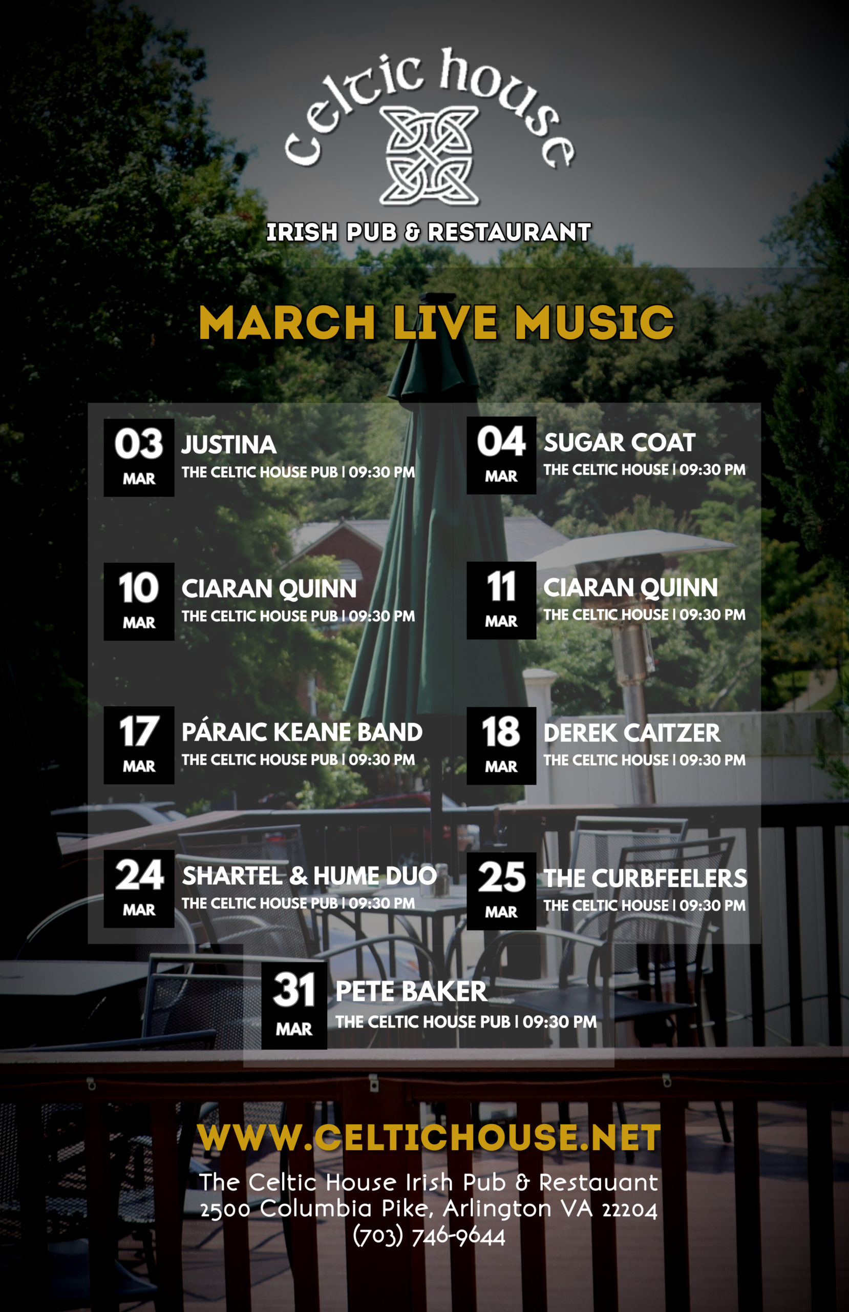 The Celtic House March Live Music