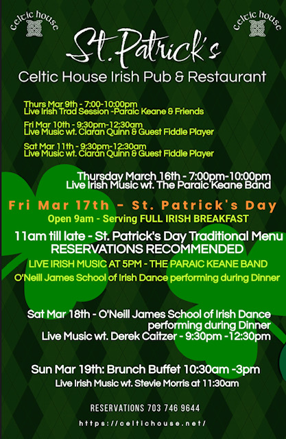 The Celtic House St Patrick's' Day 2023