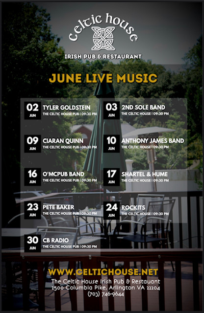 The Celtic House June Live Music Itinerary